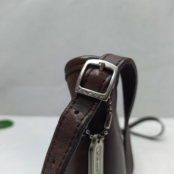 Coach Brown Leather Zipper Closure Crossbody Bag - Vintage Made in USA - Picture 6 of 14